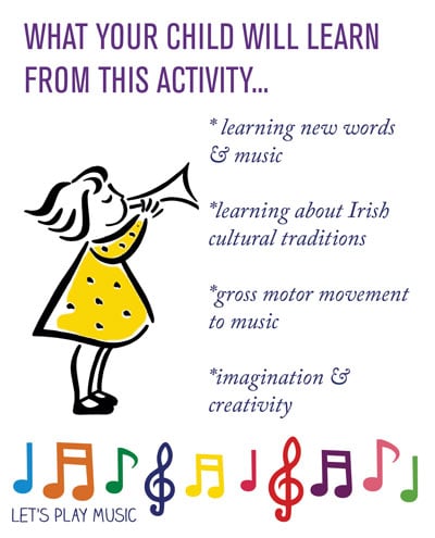 educational benefits of leprechaun song - lets play music