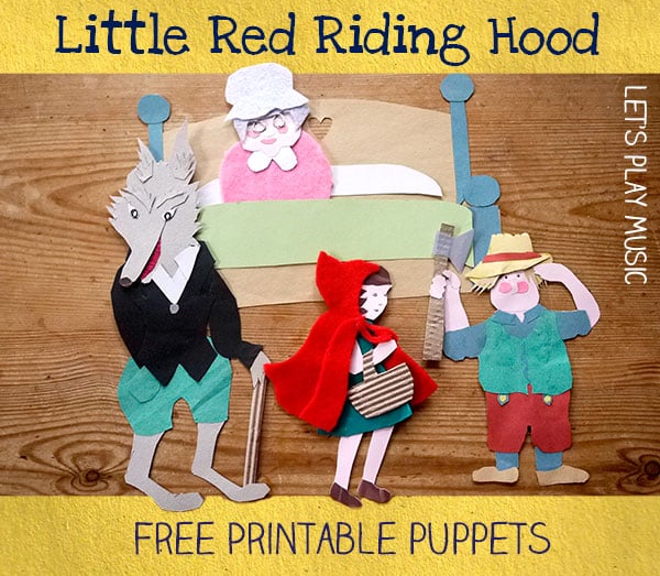 Little Red Riding Hood Free Printable Puppets Let's Play Music