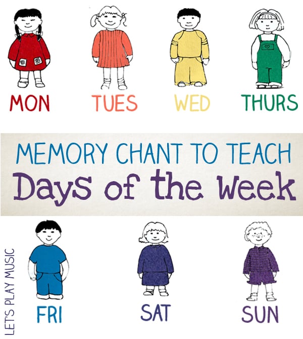 Days Of the Week Song Let's Play Music