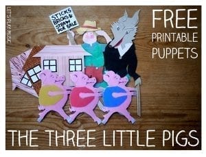 Three Little Pigs Puppets for Musical Storytelling