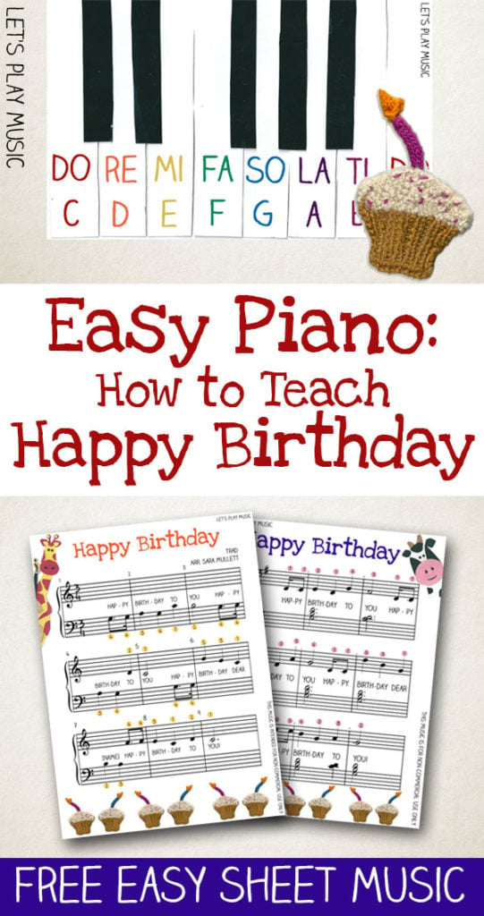 happy birthday piano chords letters