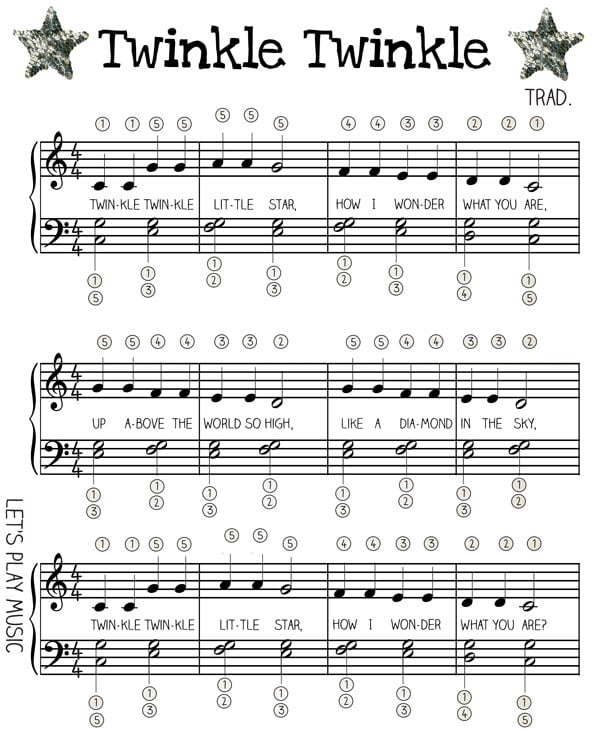 Trumpet Finger Chart Twinkle Twinkle Little Star