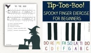 Spooky finger exercise for piano beginners