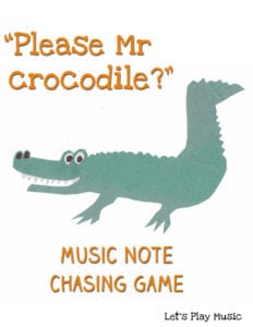 Please Mr crocodile note chasing game
