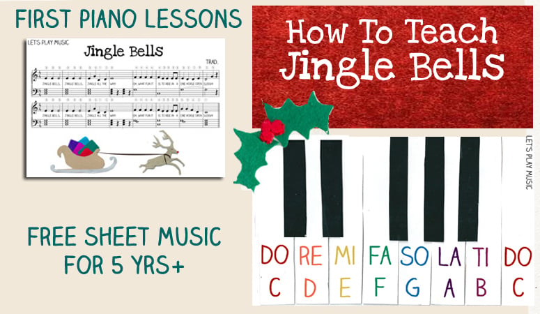 Jingle Bells  Beginner piano sheet music - Galaxy Music Notes