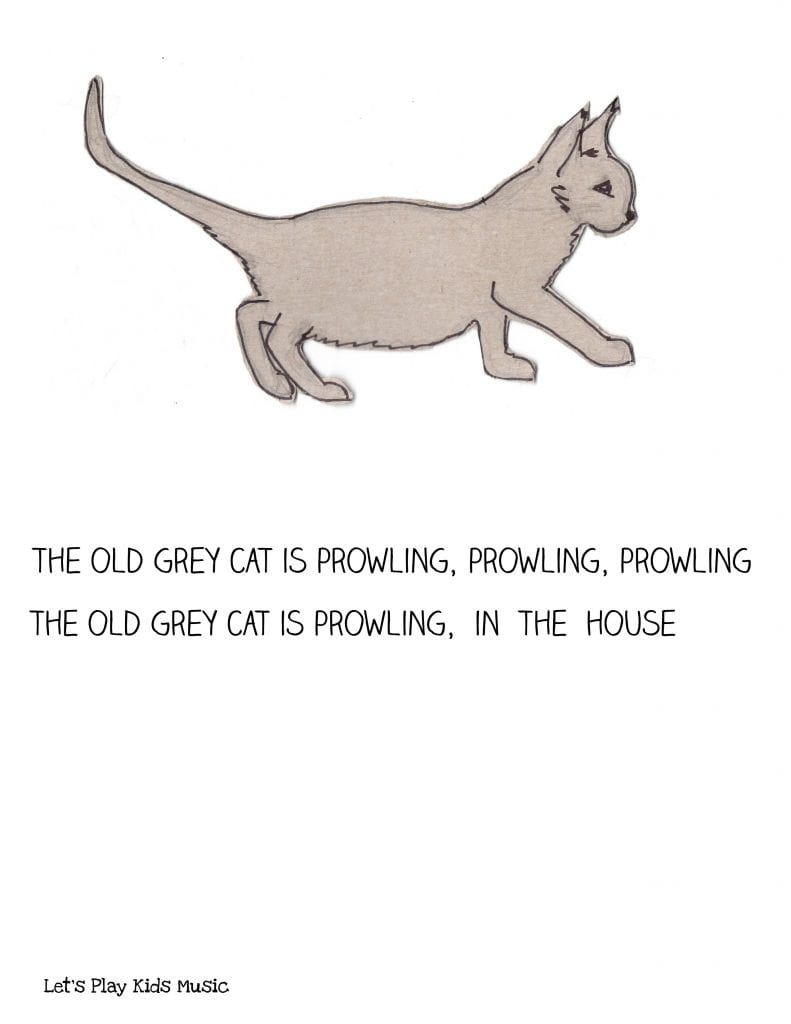 The old grey cat